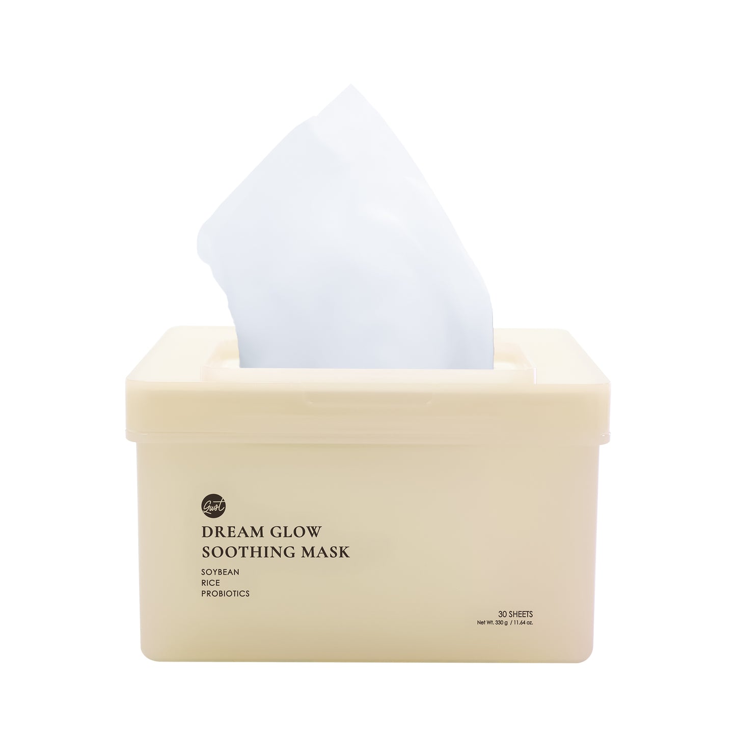glowiest Dream Glow Soothing Mask (Soybean + Rice + Probiotics) - 30 sheets 10.93 oz.