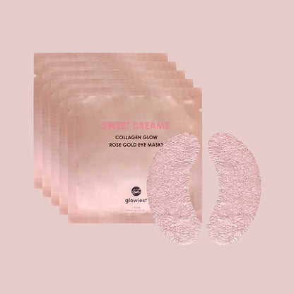 glowiest Sweet Dreams Collagen Glow Rose Gold Eye Masks (0.21 oz.*5ea)