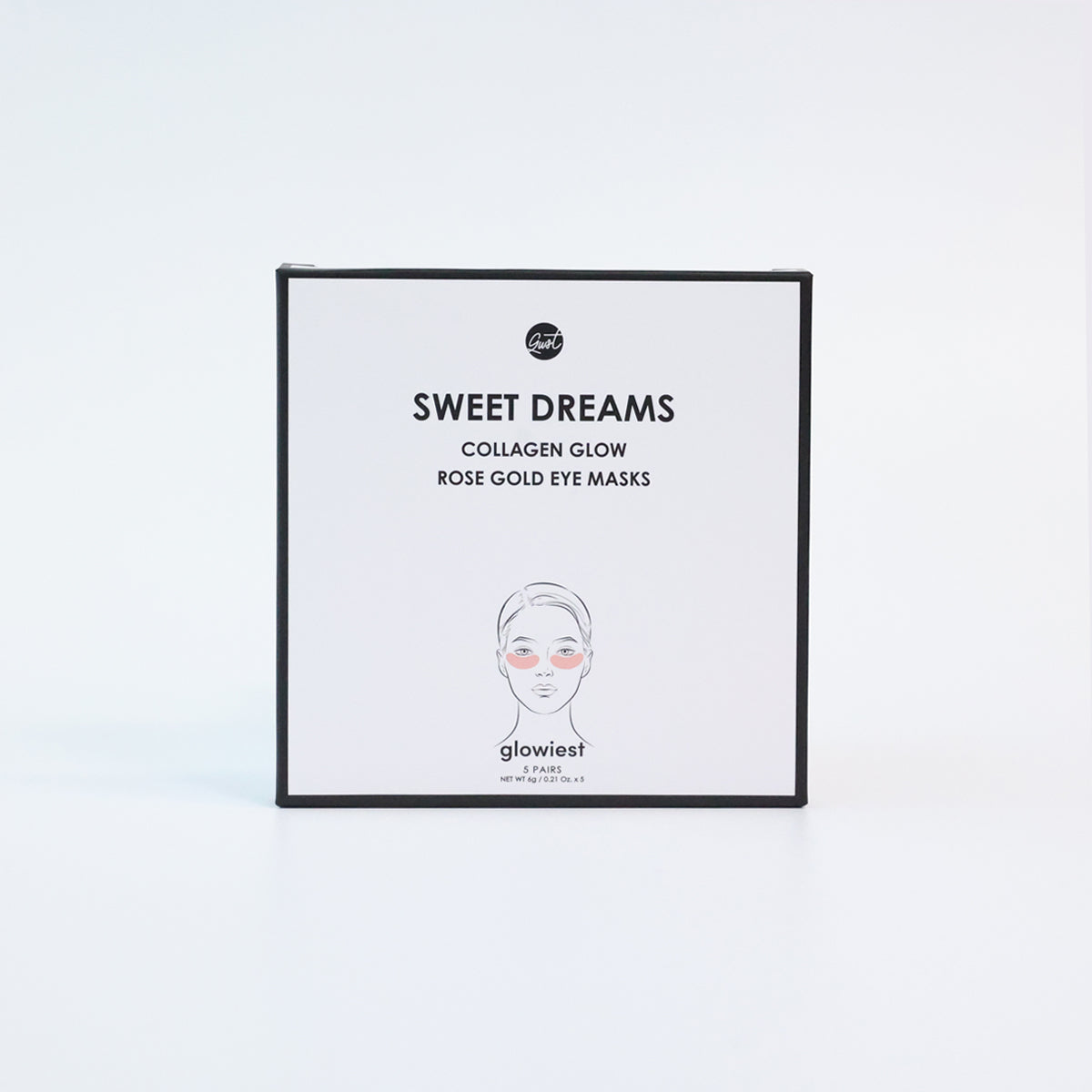 glowiest Sweet Dreams Collagen Glow Rose Gold Eye Masks (0.21 oz.*5ea)
