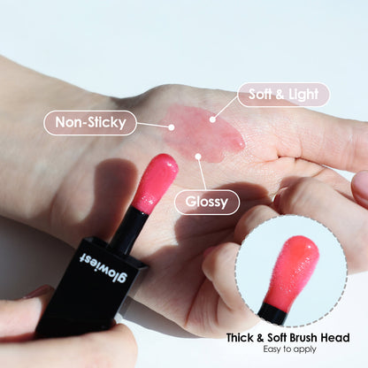 glowiest Effortless Glow Lip Oil - 001 Red Rose (0.17 fl.oz.)