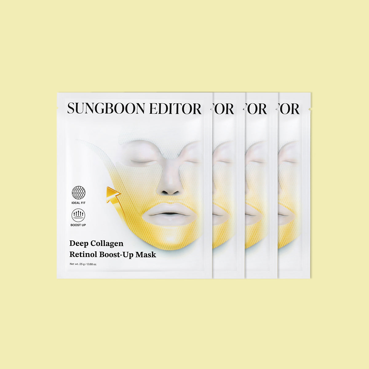 Sungboon Editor Deep Collagen Retinol Tension Boost Up Mask 25g / 0.88 oz. x 4ea