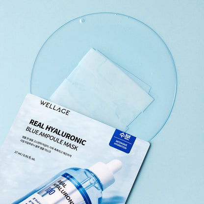 WELLAGE Real Hyaluronic Blue Ampoule Mask 27ml / 0.91 fl.oz. *5ea