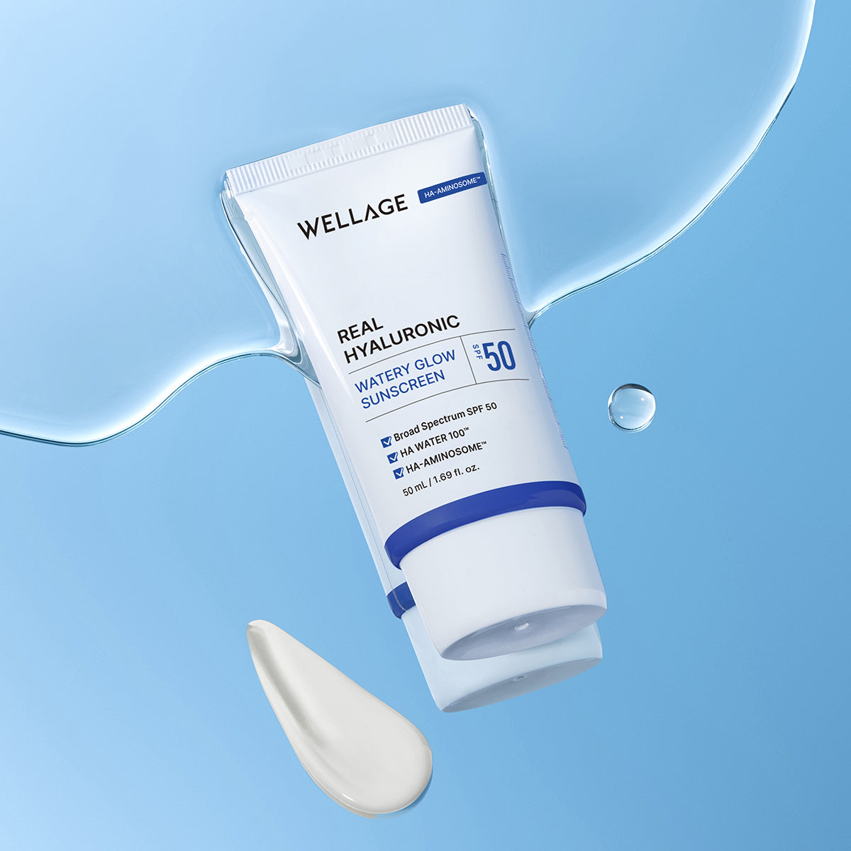 Wellage Real Hyaluronic Watery Glow Sunscreen 50mL