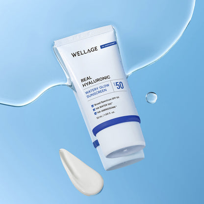 Wellage Real Hyaluronic Watery Glow Sunscreen 50mL