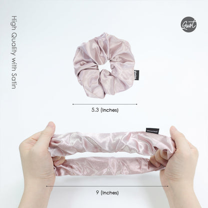 glowiest Effortless Satin Hair Scrunchie (Pink)