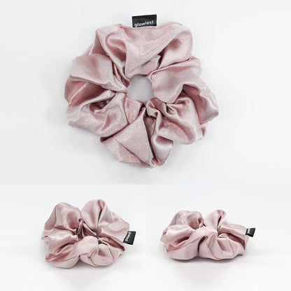 glowiest Effortless Satin Hair Scrunchie (Pink)