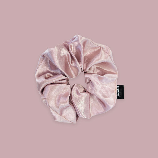 glowiest Effortless Satin Hair Scrunchie (Pink)