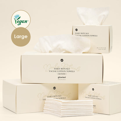glowiest Daily Rituals Facial Cotton Towels - Large Essentials 80 Pads