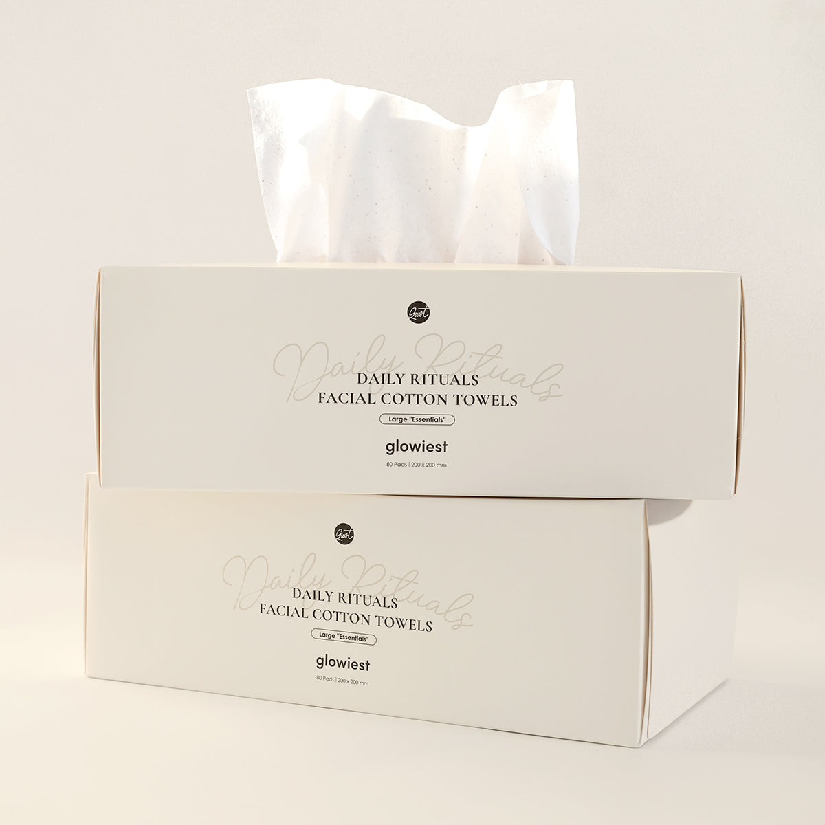 glowiest Daily Rituals Facial Cotton Towels - Large Essentials 80 Pads