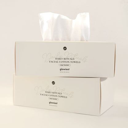glowiest Daily Rituals Facial Cotton Towels - Large Essentials 80 Pads
