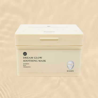 glowiest Dream Glow Soothing Mask (Soybean + Rice + Probiotics) - 30 sheets 10.93 oz.