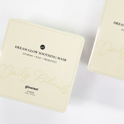 glowiest Dream Glow Soothing Mask (Soybean + Rice + Probiotics) - 30 sheets 10.93 oz.